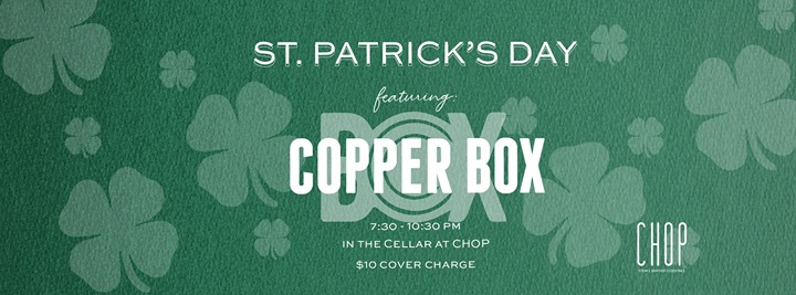 St Patricks Day Copper Box Band At Chop Restaurant Door County