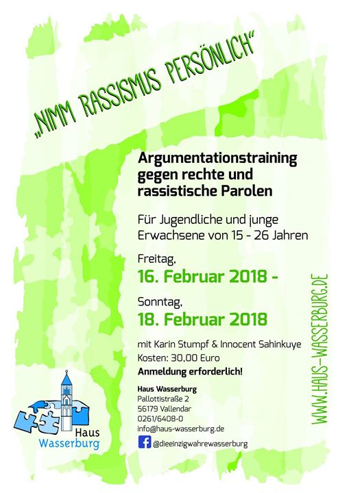 Nimm Rassismus Personlich At Haus Wasserburg Pallottistr 2