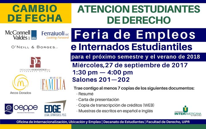 Feria De Empleo E Internados De Verano At Salones 201 202