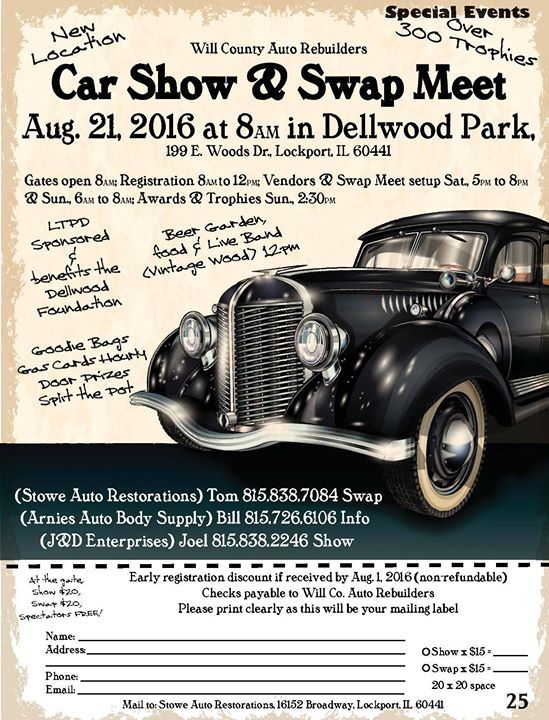 Car Show & Swap Meet at Dellwood Park, Lockport