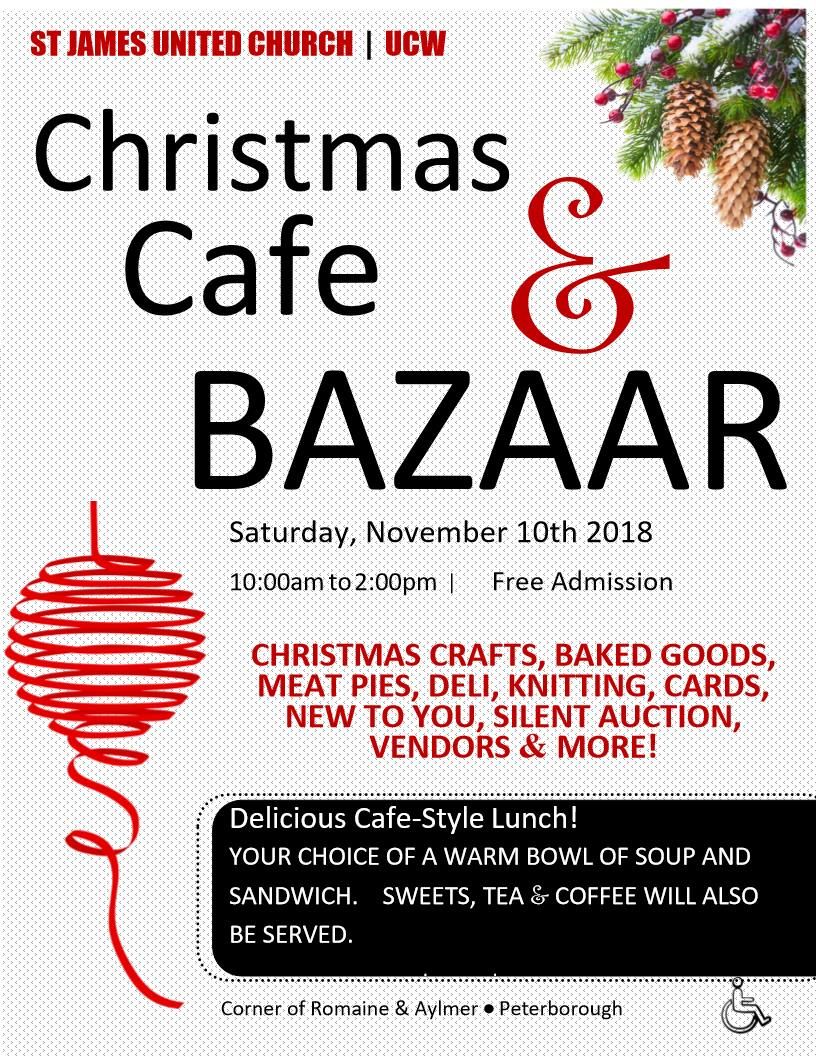 Christmas Cafe & Bazaar at St. James United Church, Peterborough
