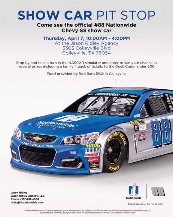 Nascar Nationwide 88 Show Car At Jason Ridley Agency Nationwide