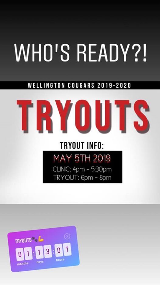 Wellington Cougars Tryouts