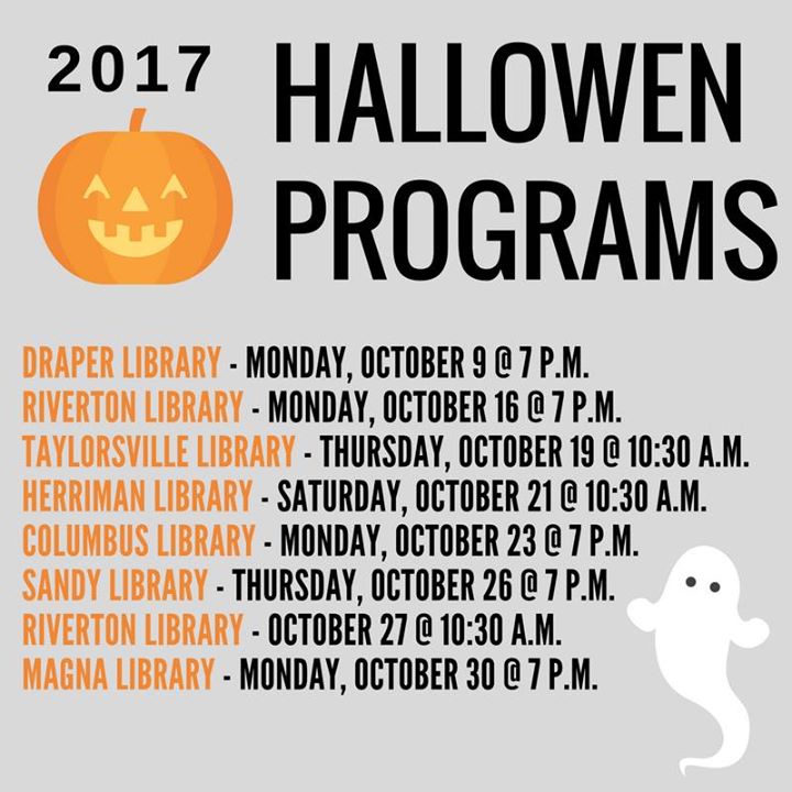 Draper Library Halloween Program Draper