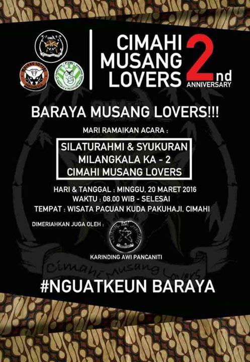 Anniversary 2nd Cimahi Musang Lovers Cimul At Pacuan Kuda