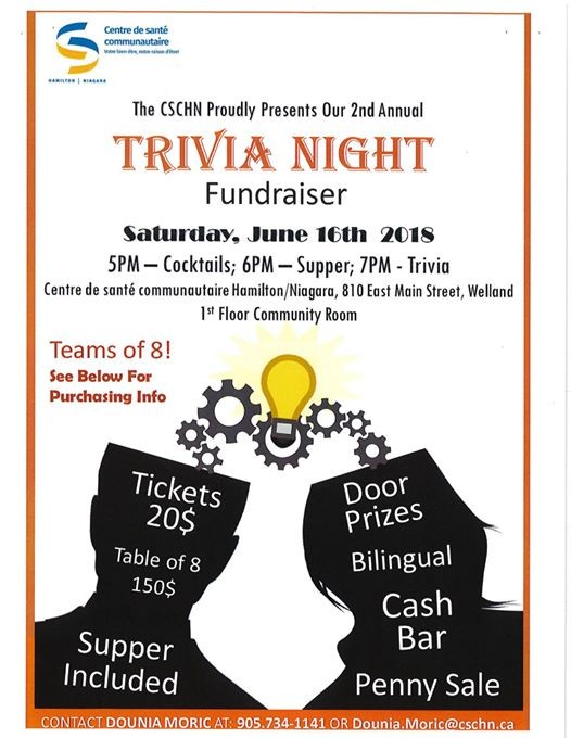 bilingual trivianight at cschn welland dinner prizes penny sale penny sale tickets