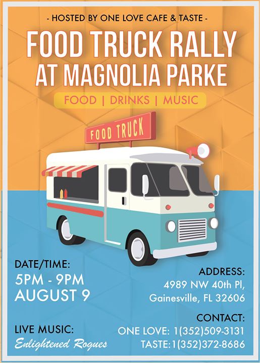 Food Truck Rally At Magnolia Parke Gainesville