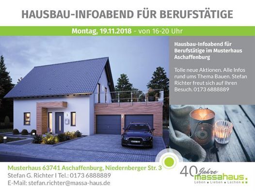 Hausbau Infoabend Fur Berufstatige At Massa Haus Musterhaus