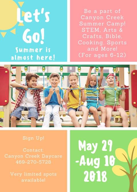 canyon creek summer camp at canyon creek daycare 2800 custer pkwy