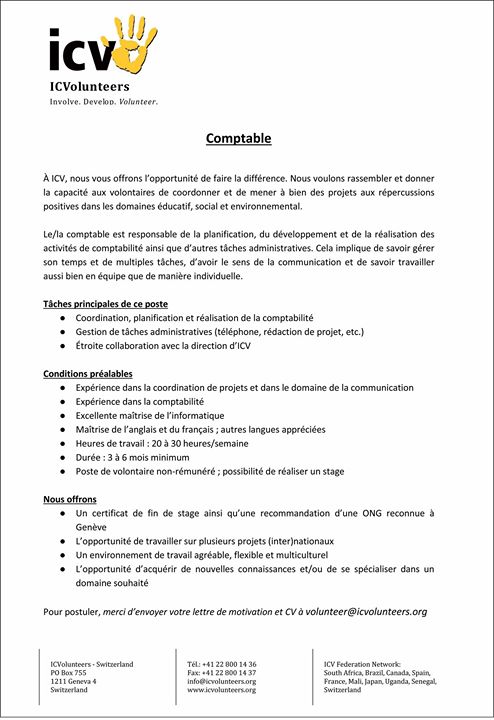 Lettre Motivation Ong