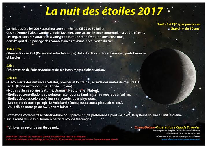 La Nuit Des étoiles 2017 At Cosmodrôme Observatoire Claude