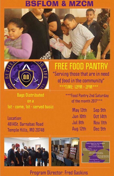 Community Free Food Pantry Dmv At Temple Hills Church Of God