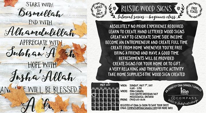 Compass Presents Rustic Wood Signs Workshop Free At Isna Canada
