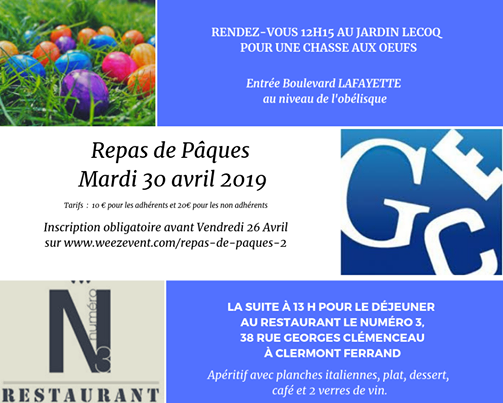 Repas De Paques At Jardin Lecoq Clermont Ferrand