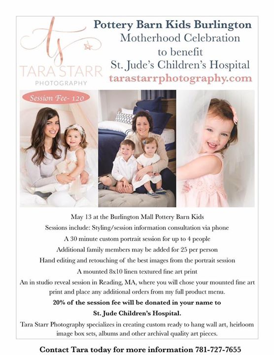 Charity Portrait Event At Pottery Barn Kids Burlington