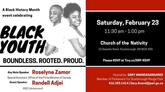Mp Anandasangarees 4th Annual Black History Month Cele Tion At Church Of The Nativity The10 Sewells Rd Toronto Ontario Scarborough Mp Anandasangarees 4th Annual Black History Month Cele Tion At Church Of The Nativity The10 Sewells Rd Toronto Ontario Scarborough
