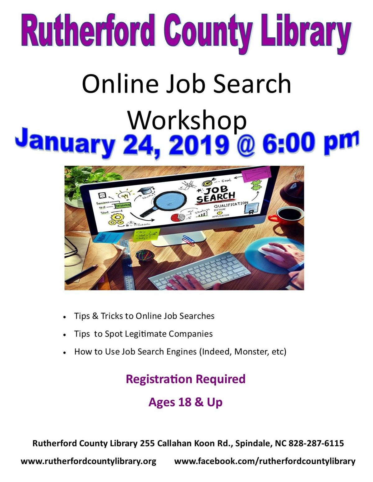 online job search class at rutherford county library spindale best online job search engines