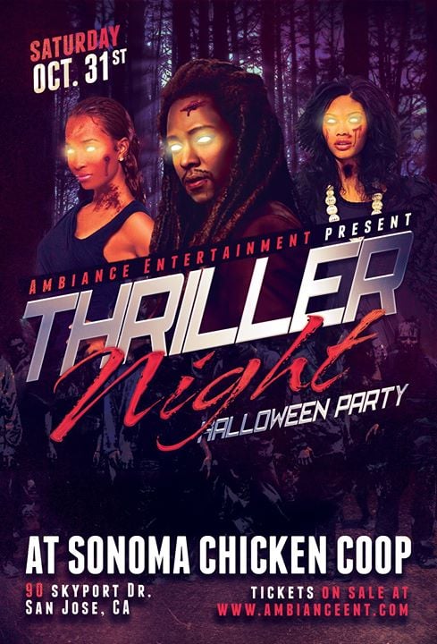 Thriller Night Halloween Party At Sonoma Chicken Coop San Jose San
