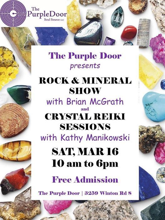 Rock And Mineral Mini Show And Crystal Reiki At The Purple Door