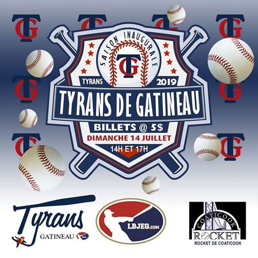 Match de Baseball 14 juillet Coaticook vs Tyrans de Gatineau, Parc