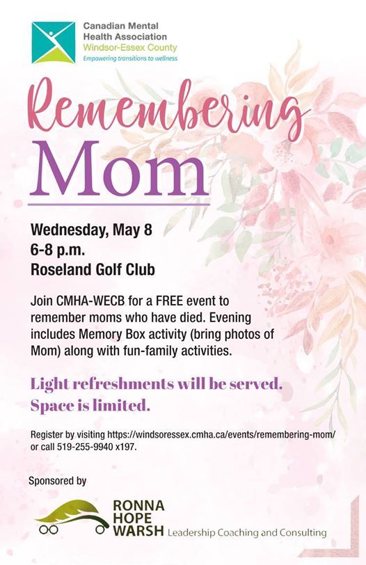 Remembering Mom At Roseland Golf And Curling Club Windsor