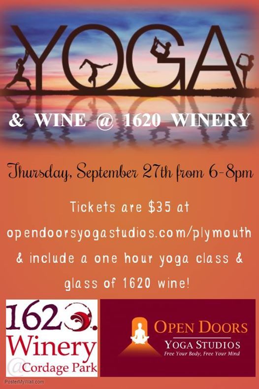 Wine Yoga At 1620 Winery At Cordage Park Plymouth