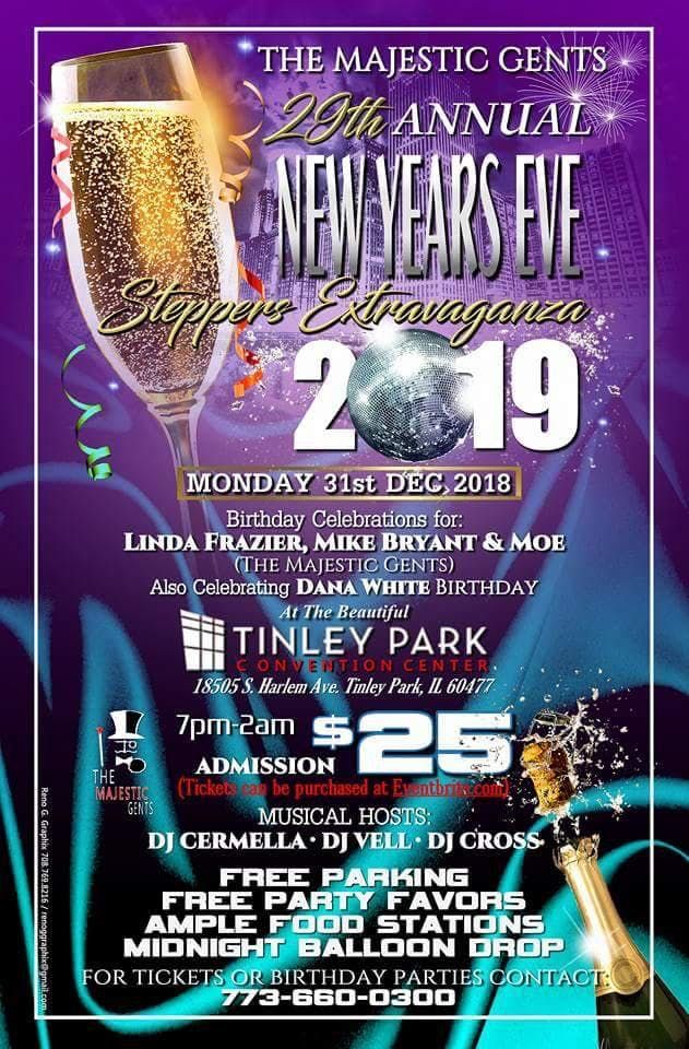 Majestic Gents 29th annual New Years Eve party at Tinley Park
