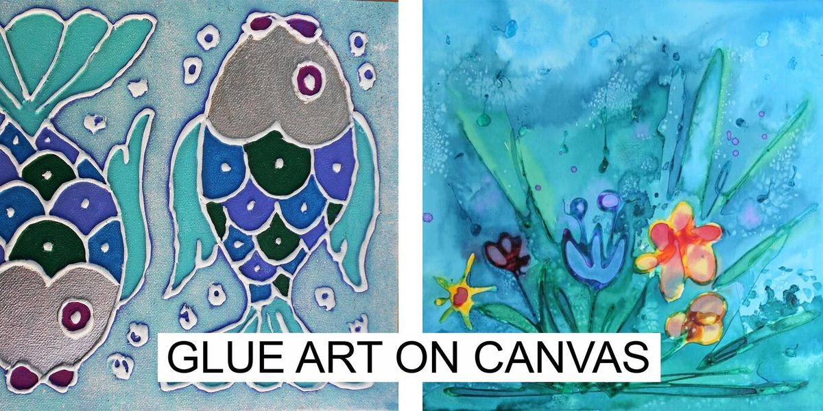 glue art on canvas