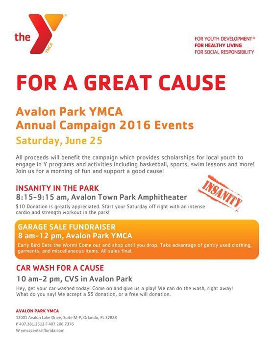 Avalon Ymca Fundraising Events At Avalon Park Ymca Orlando