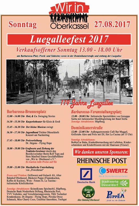 Luegalleefest 2017 Am 27 August Ab 12 Uhr At Luegallee Dusseldorf