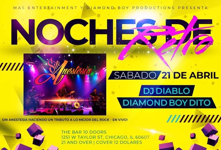 Retro Presenta Sin Anestesia At The Bar 10 Doors Chicago