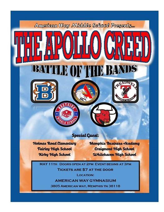 The Apollo Creed Battle Of The Bands At American Way Middle Tennessee