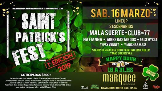Resultado de imagen para saint patrick fest marquee