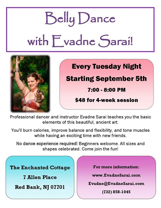 Belly Dance With Evadne Sarai At The Enchanted Cottage Day Spa