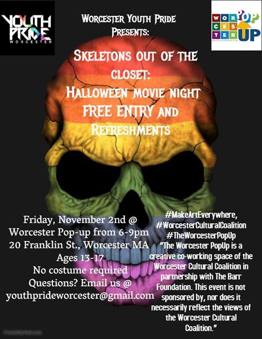 Skeletons Out Of The Closet Halloween Movie Night At Worcester