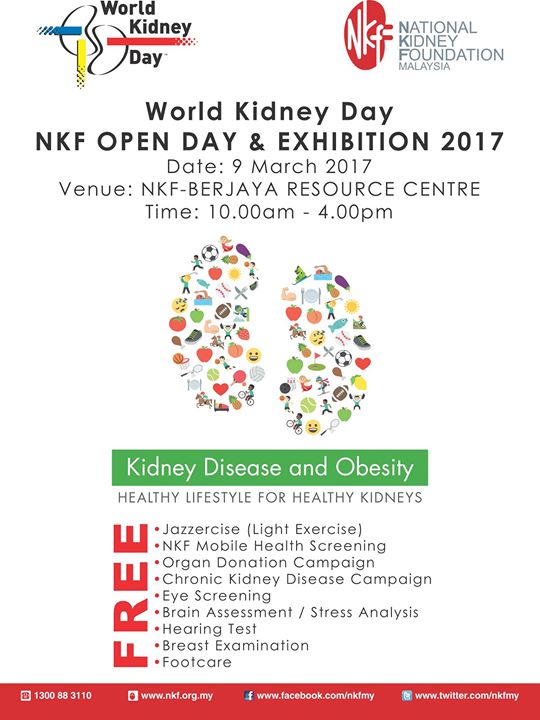 World Kidney Day - NKF Open Day & Exhibition 2017 at NKF 