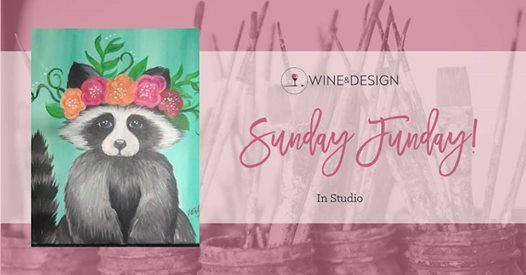 Squeekers The Raccoon In Studio At Wine Design Fredericksburg