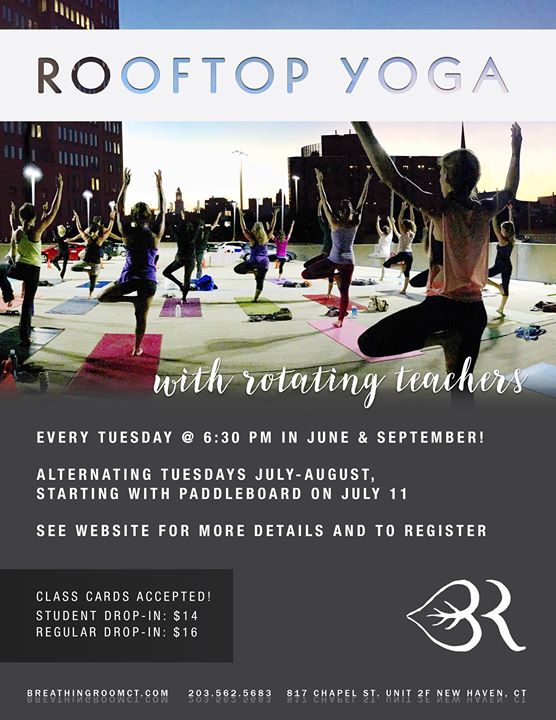 Rooftop Yoga Every Tuesday In September At Breathing Room