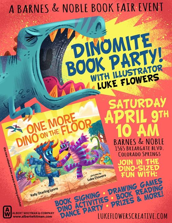 Dinomite Book Party W Illustrator Luke Flowers At Barnes Noble