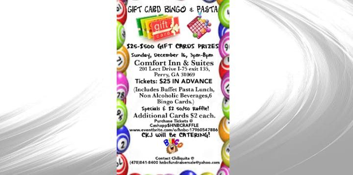 Hnbc Gift Card Bingo Pasta Night At Comfort Inn Suites I Perry