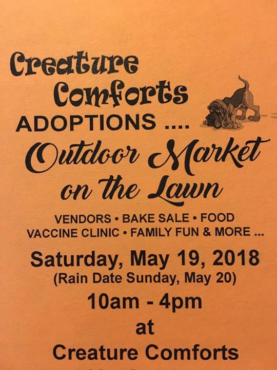 Ccvs Adoptables Outdoor Market On The Lawn At Creature Comforts