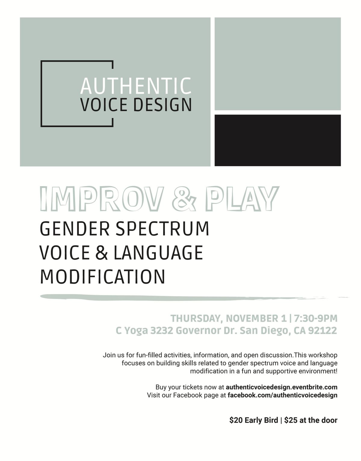 Improv Play Gender Spectrum Voice Language Modification At C
