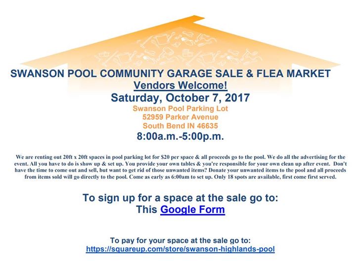 Swanson Pool Community Garage Sale Flea Market At Swanson