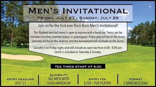 Golf Mens Invitational At Rock Barn Country Club Spa Carolina
