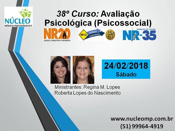 38º curso avaliação psicológica (psicossocial) conforme as nrs at