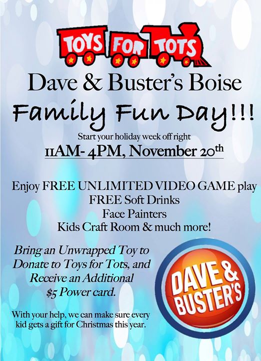 Image result for dave and busters toys for tots