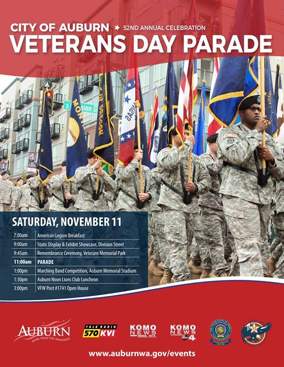 52nd Annual Auburn Veterans Day Parade & Observance at Auburn, Auburn