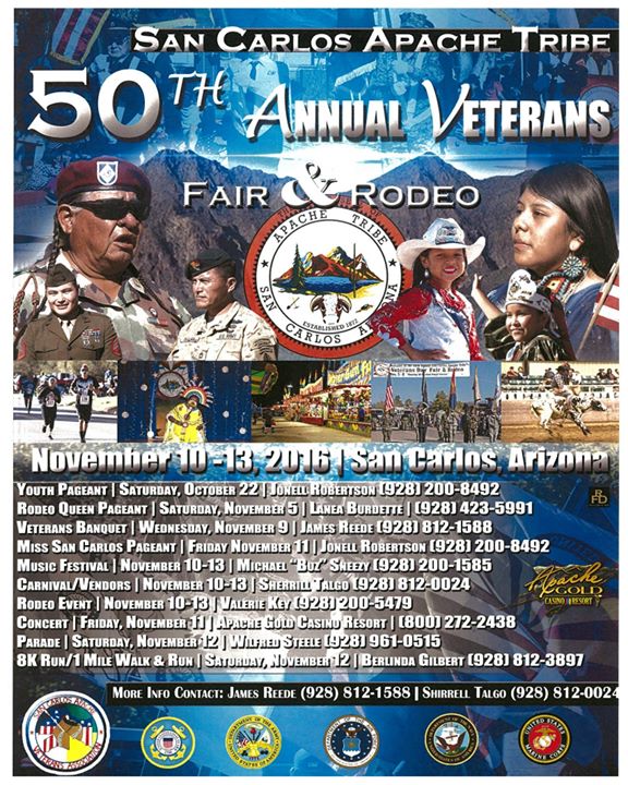 50th Annual Veterans Fair & Rodeo at San Carlos Apache Reservation, Globe