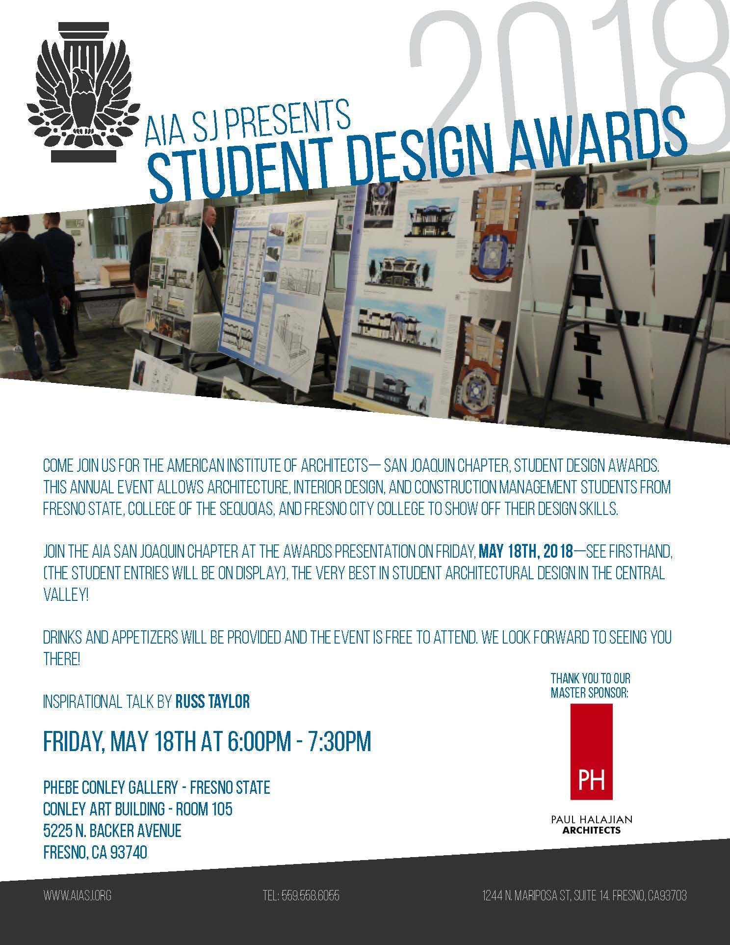 2018 student design competition awards fresno