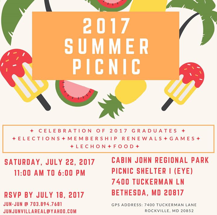 2017 Summer Picnic Election At Cabin John Regional Park Potomac